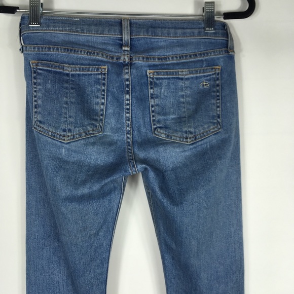 Rag & Bone Jeans Frayed Hem Distressed Skinny - Picture 6 of 8